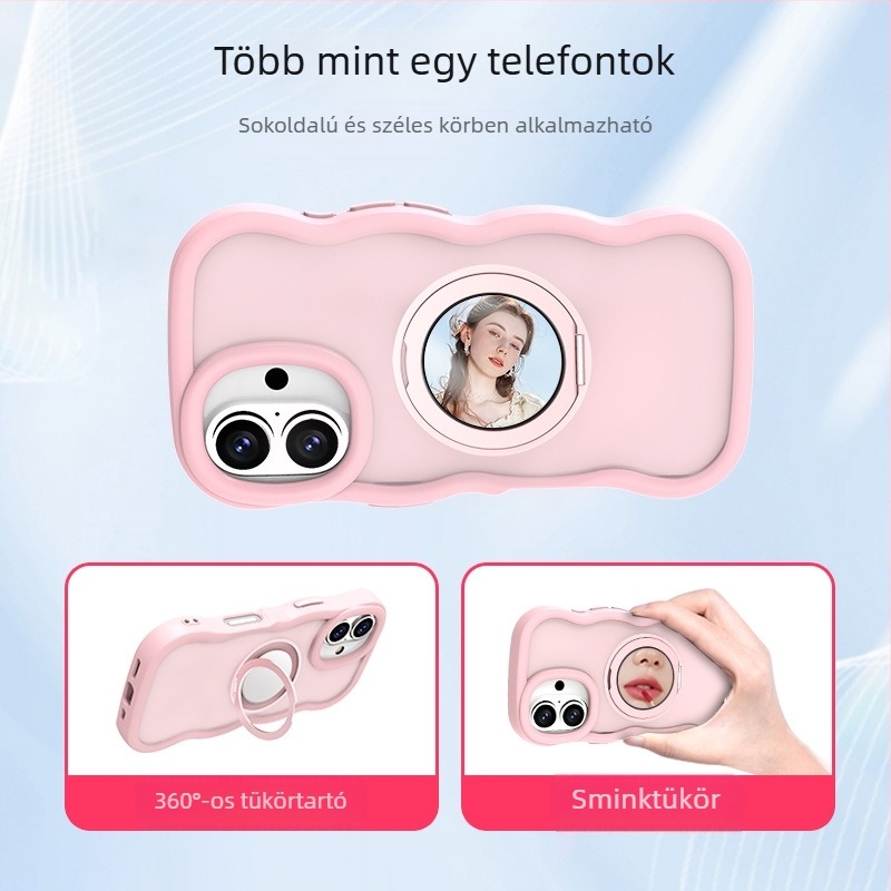 Hullámos 2-in-1 mágneses forgó tartó iPhone 16 Pro-hoz