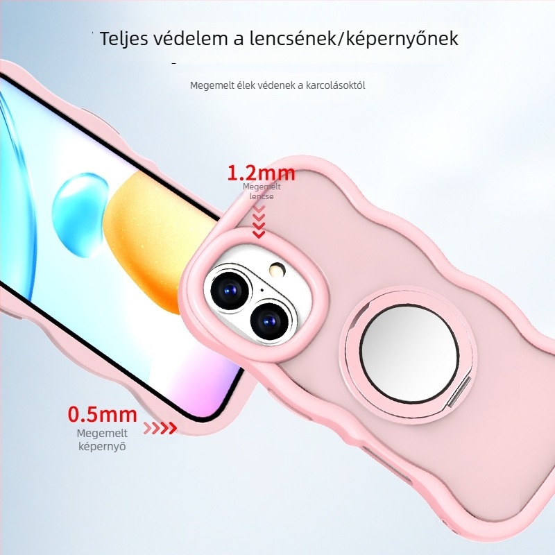 Hullámos 2-in-1 mágneses forgó tartó iPhone 16 Pro-hoz