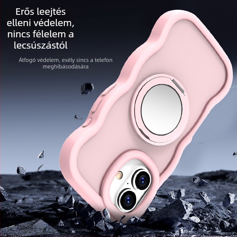 Hullámos 2-in-1 mágneses forgó tartó iPhone 16 Pro-hoz