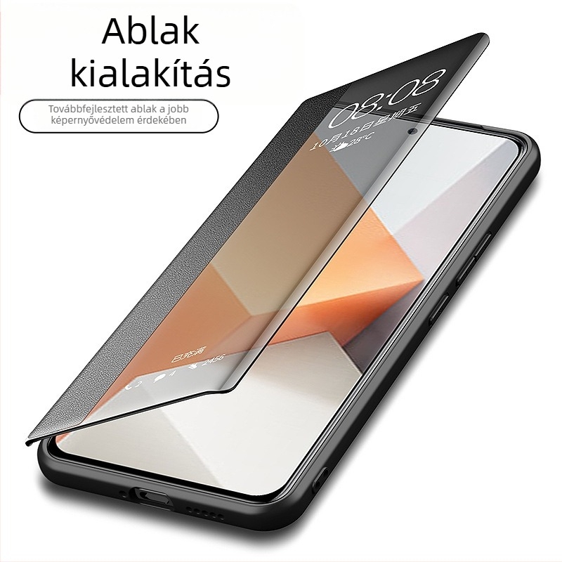 Xiaomi 15 és Redmi 14 Pro flip bőrtok, műbőr védőtok, ütésálló, puha és kemény héj, teljes lefedettség