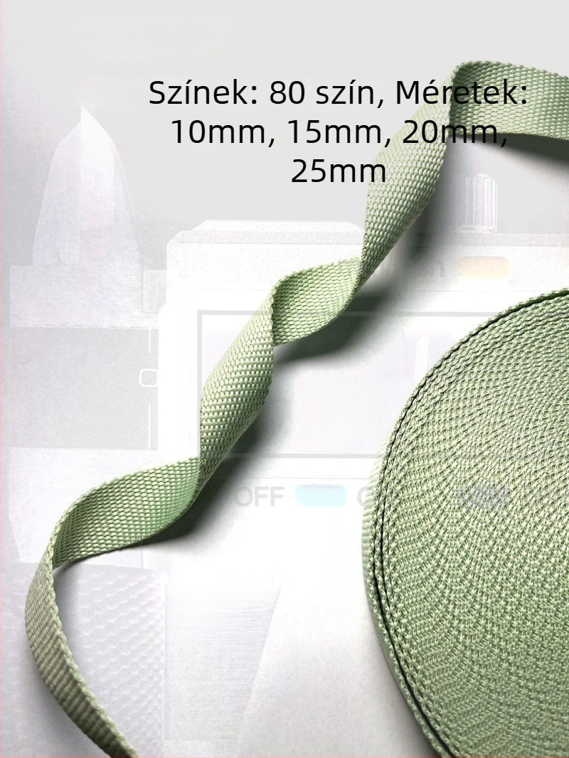 Poliészter gyöngyház mintázatú szalag, fekete–fehér, cipőhöz és ruházati kiegészítőkhöz