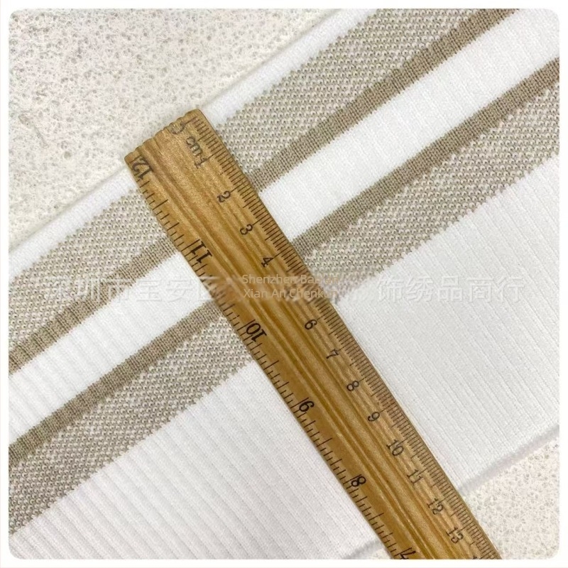 Bordázott kötött derékszalag, széles elasztikus jacquard szalag színblokkokkal