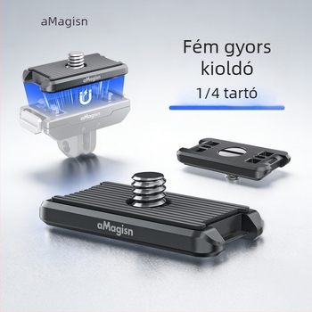 Amagisn Insta360 Hero12 fém gyorskioldó felsőfedél 1/4-es csavarral – akciókamera tartozék
