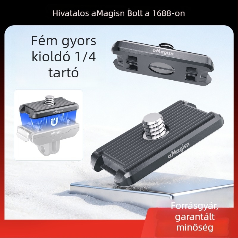 Amagisn Insta360 Hero12 fém gyorskioldó felsőfedél 1/4-es csavarral – akciókamera tartozék