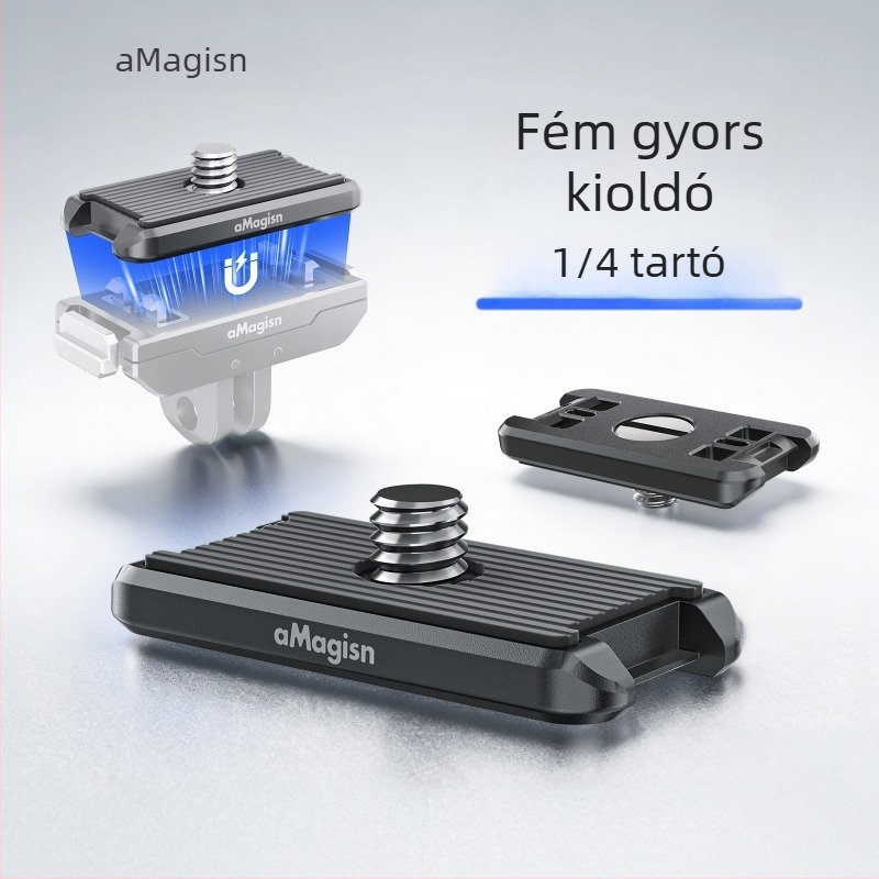 Amagisn Insta360 Hero12 fém gyorskioldó felsőfedél 1/4-es csavarral – akciókamera tartozék