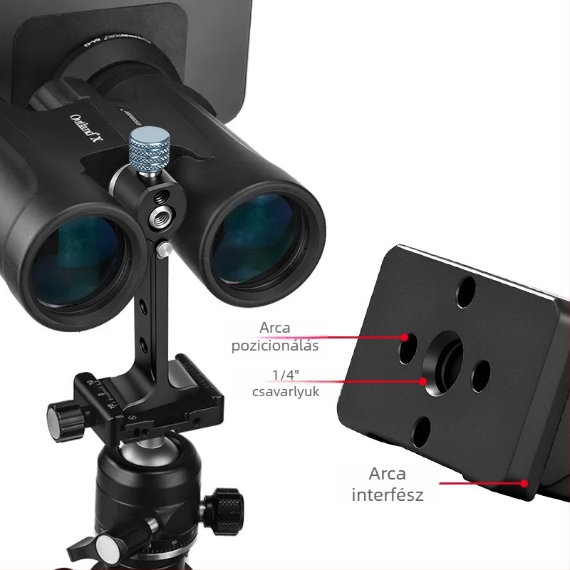 Alumíniumötvözetű 38 mm-es Arca‑Swiss binokli kettős adapter