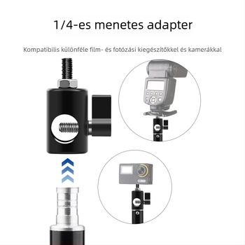 Rozsdamentes acélból készült 1/4 hüvelykes állványadapter stúdióhoz és élő közvetítéshez, fej adapter a mirrorless kamerákhoz, 16 mm-es nyílás