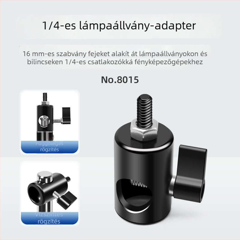 Rozsdamentes acélból készült 1/4 hüvelykes állványadapter stúdióhoz és élő közvetítéshez, fej adapter a mirrorless kamerákhoz, 16 mm-es nyílás