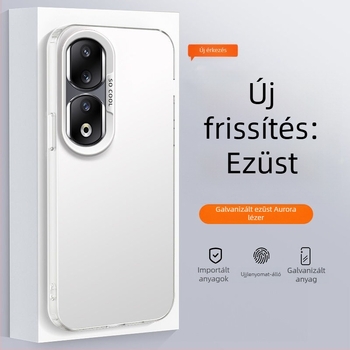Honor 90 Pro REP-AN00 tok, matt felület, ütésálló kemény tok, ezüst színben