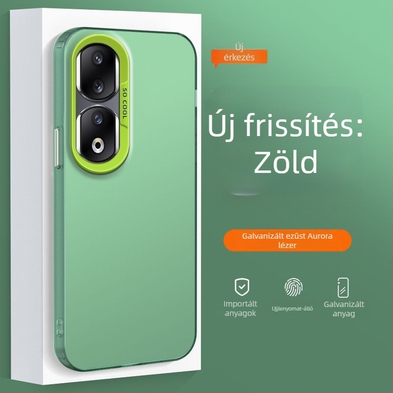 Honor 90 Pro REP-AN00 tok, matt felület, ütésálló kemény tok, ezüst színben