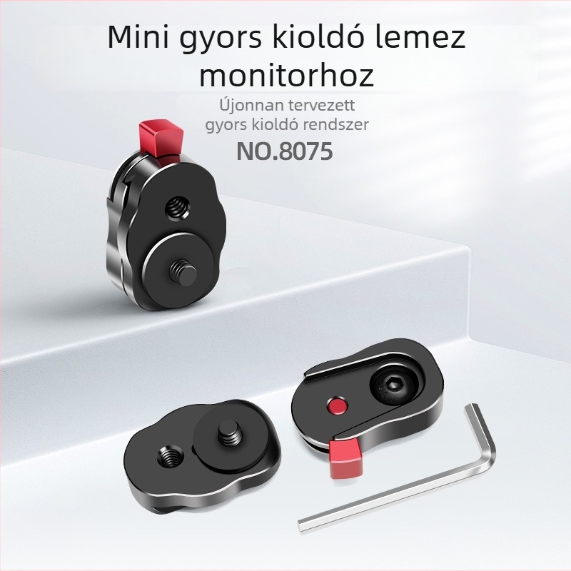DSLR és tükrö nélküli kamerák Quick Release alaplapja — állványhoz, stabilizátorhoz és monitorhoz, kompakt mini kioldólemez