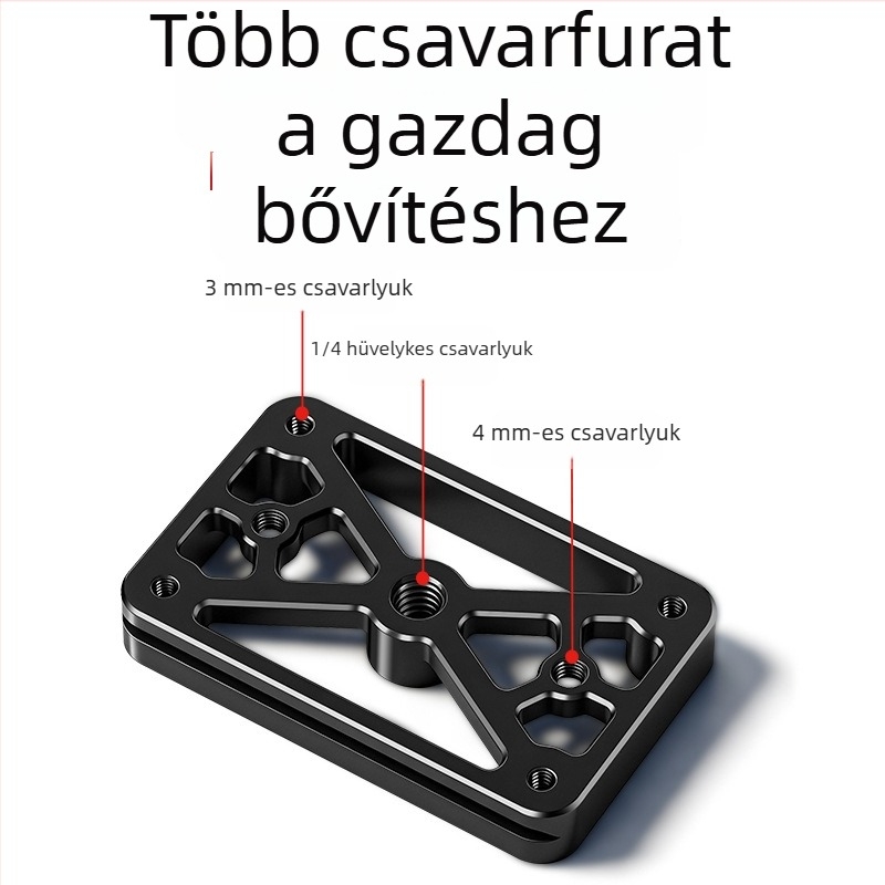 Gyorskioldó lemez adapter 38 mm, szabványos állványfejhez – alap kamera- és telefonkliphez