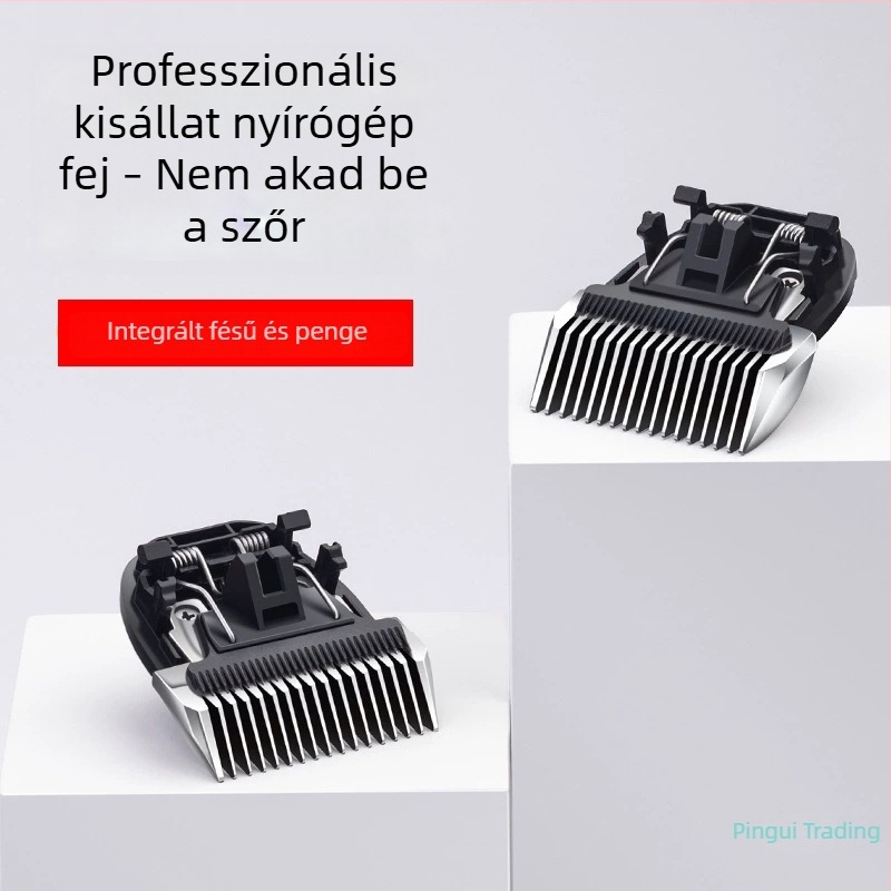Elektromos kutya- és háziállat-trimmelő vastag pengével, professzionális cserélhető fej kutyáknak, 3 mm, 6 mm, 9 mm, 12 mm