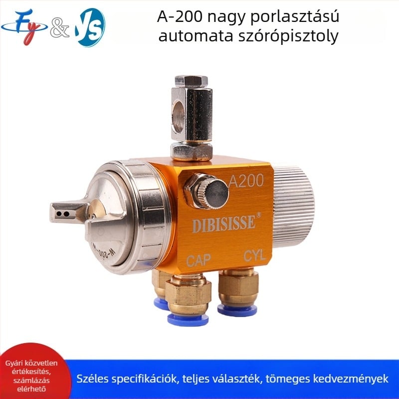 A-200 automata levegő-atomizáló szórópisztoly, nagy átmérőjű fúvófej