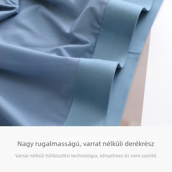 Japán stílusú egyszínű férfi boxeralsó, ice silk anyagból, lélegző, antibakteriális, varrás nélküli, középmagas derék
