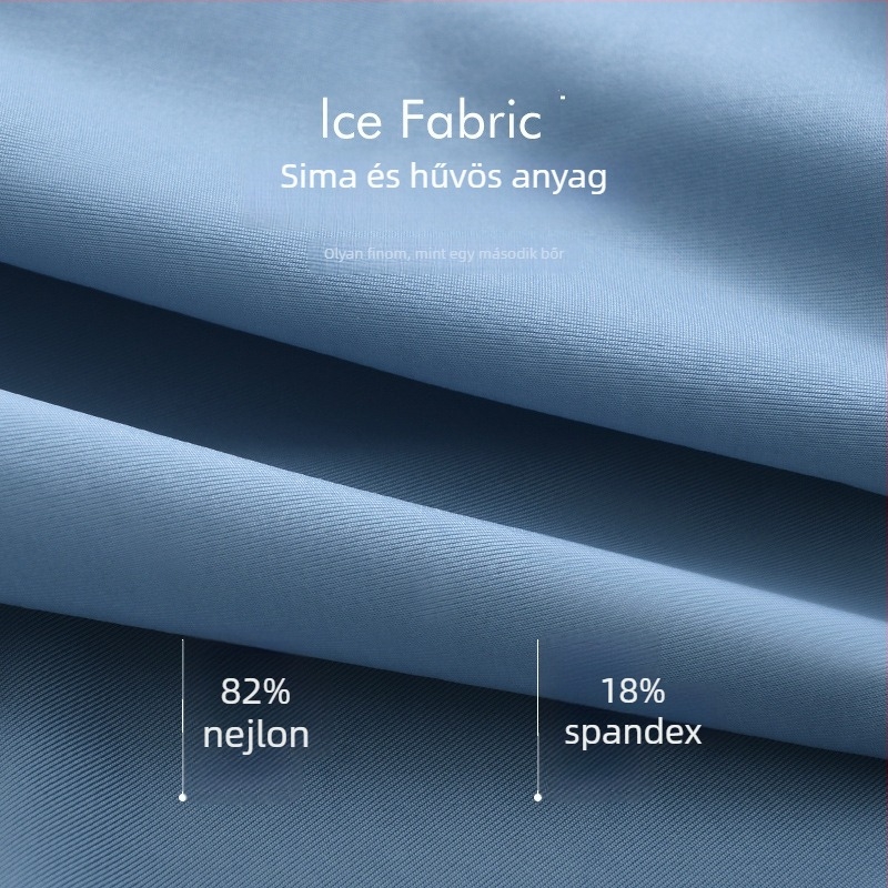 Japán stílusú egyszínű férfi boxeralsó, ice silk anyagból, lélegző, antibakteriális, varrás nélküli, középmagas derék