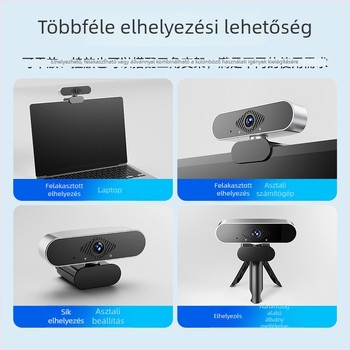 USB webkamera laptophoz és asztali számítógépekhez beépített mikrofonnal, illesztőprogram nélkül, 1600x1200 felbontás, 30fps, USB 2.0