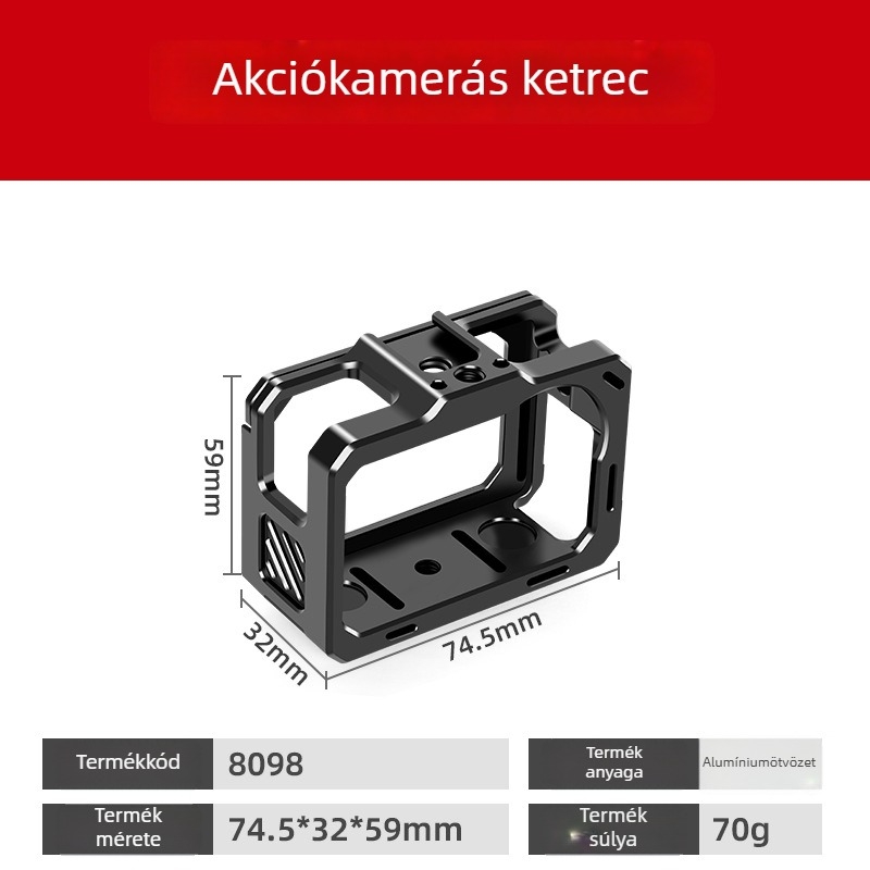 AKASO Brave8 akciókamera számára alumíniumötvözet védőkeret