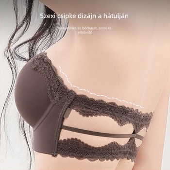 Pánt nélküli melltartó, 10 cm vast csészékkel, csúszásmentes, push-up kis mellekhez, elöl záródó, rejtett hátsó rész