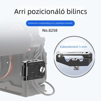DSLR kábelrendező csipesz gyorsoldó lemezzel és HDMI-kábel tartóval