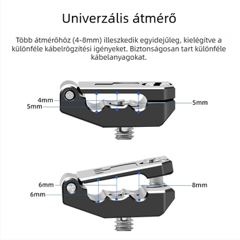 DSLR kábelrendező csipesz gyorsoldó lemezzel és HDMI-kábel tartóval