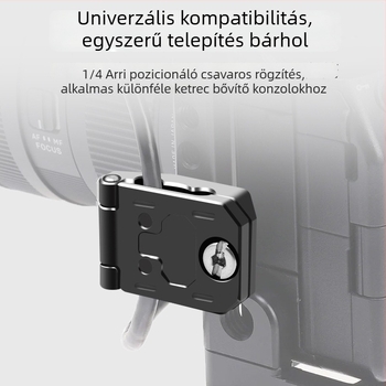 DSLR kábelrendező csipesz gyorsoldó lemezzel és HDMI-kábel tartóval