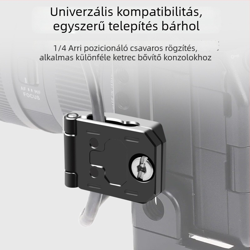 DSLR kábelrendező csipesz gyorsoldó lemezzel és HDMI-kábel tartóval