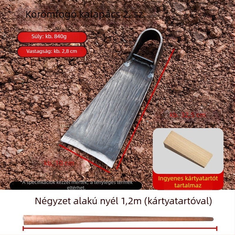 Kovácsolt fejű kerti kapa – talaj lazítása, gyomirtás és ültetés