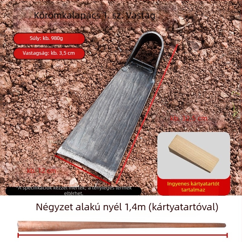 Kovácsolt fejű kerti kapa – talaj lazítása, gyomirtás és ültetés