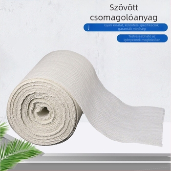 Fehér szövött csomagoló szalag, 20 cm szélességű, egyetlen rétegű, kábelekhez