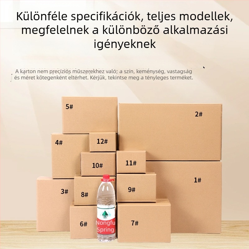 Személyre szabott extrán kemény négyszögletes kartondoboz, félmagasságú, háromrétegű vastagított hullámkarton