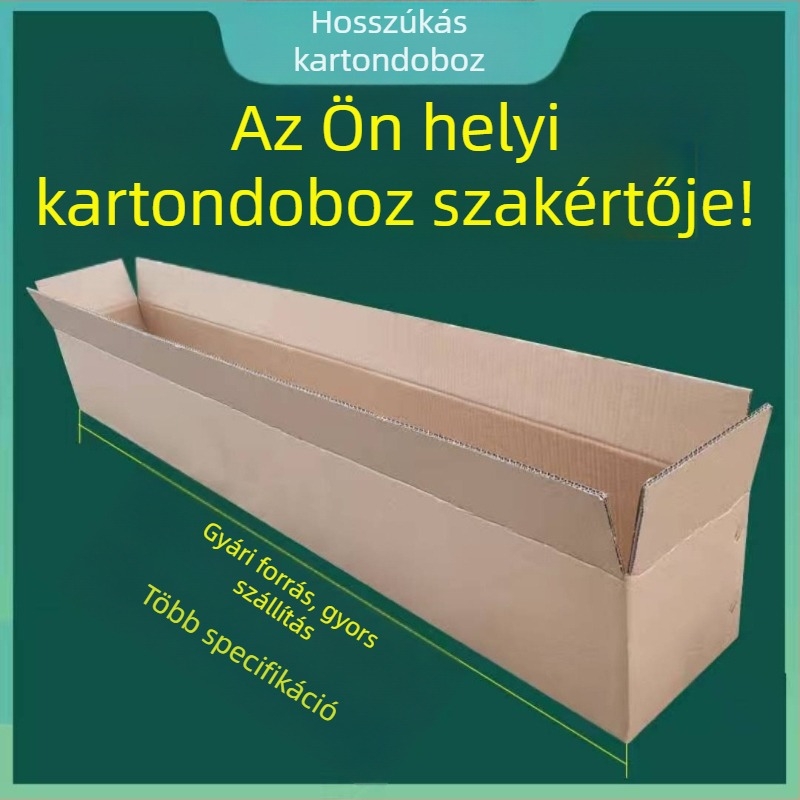 Különösen kemény kraftpapír-doboz, 0,1–3 m méret, hullámkarton export doboz logisztikához, extralarge méret