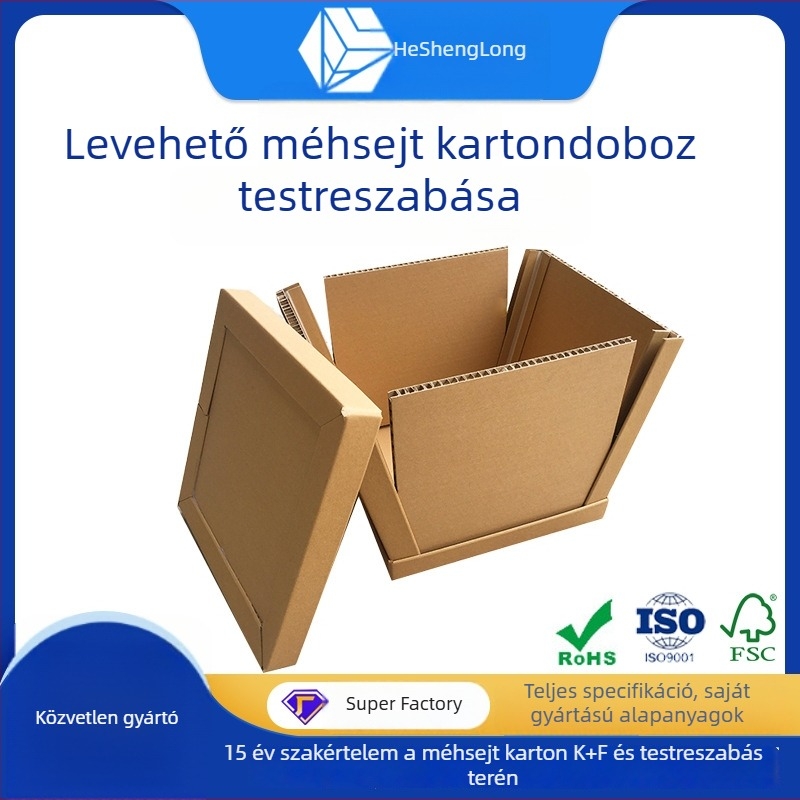 Testreszabott teherbíró méhsejt kartonból készült dobozok elektromos készülékek csomagolásához, összecsukható, extrém kemény, nedvesség- és kopásálló.