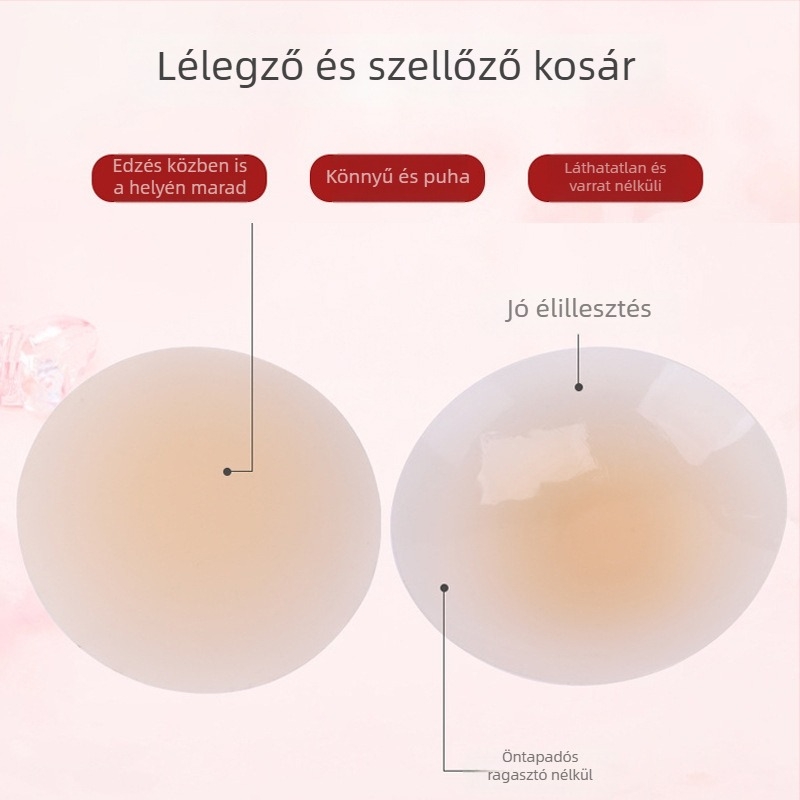 Bőrszínű szilikon mellbimbó tapaszok, ultra vékonyak, láthatatlanok, varrás nélküli fedés