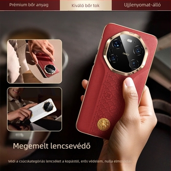 Huawei Mate80 Pro elektropácolt bőrtok, Újévi kiadás, M70Rs, prémium érzet, 60-as ütésvédelmi védelem