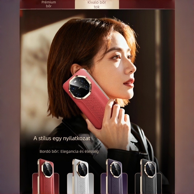 Huawei Mate80 Pro elektropácolt bőrtok, Újévi kiadás, M70Rs, prémium érzet, 60-as ütésvédelmi védelem