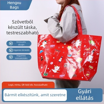 Személyre szabott szövött kézitáska egyedi logóval, kígyóbőr textúrával, kiállításokra