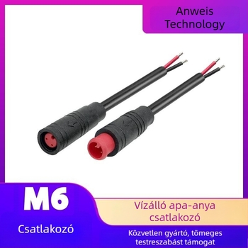 M6 vízálló érzékelő csatlakozó, 3/4 magos kábel, gyorscsatlakozó terminál ipari automatizálás PLC jelvonalhoz