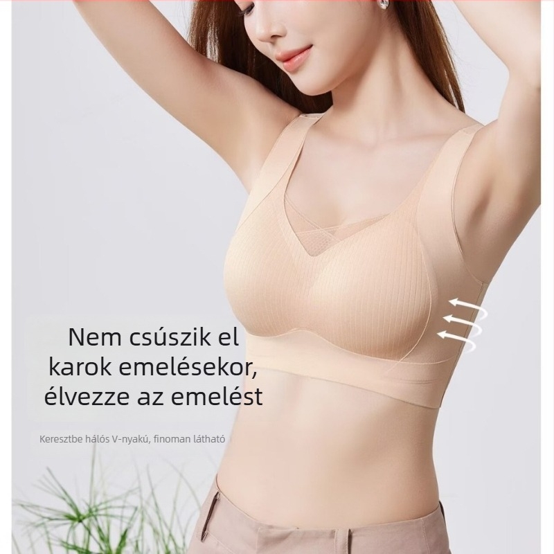 Varrás nélküli hálós push-up melltartó kis mellhez, vezeték nélküli, anti-sagging, formázó, vékony fazon