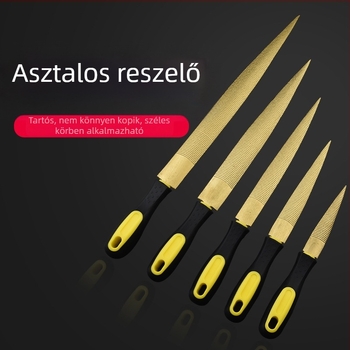 Arany színű farreszelő keményfa formázásához, finom fogú kézi reszelő, rózsafa formázó reszelő, csiszolóeszköz, kétoldalas reszelő