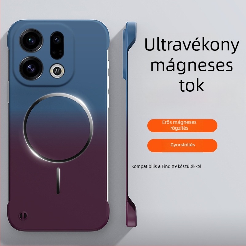 Ultra vékony keret nélküli mágneses gradient gyűrűs telefontok Find X9 Pro és Oppo Reno 15 Pro számára