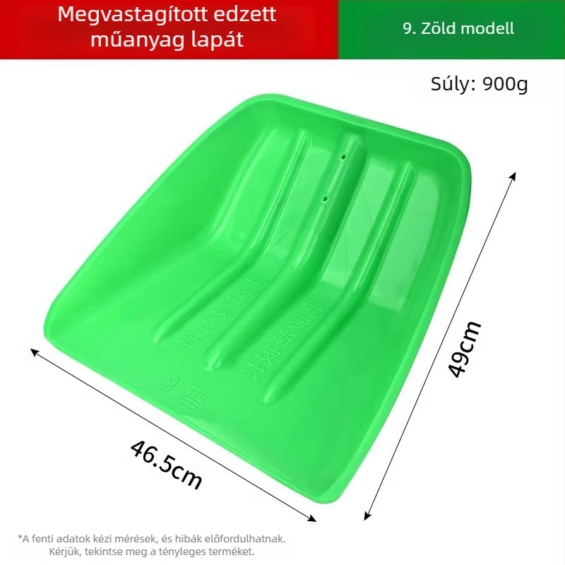 Műanyag-ötvözetből készült lapát mezőgazdaságra, nagy kukoricalapát, tartós mezőgazdasági eszköz