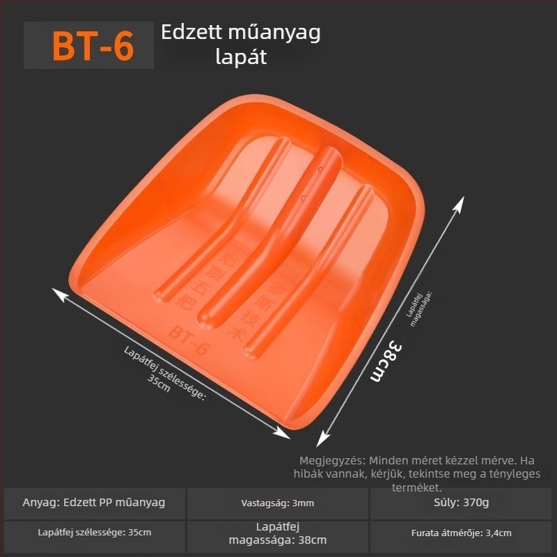 Műanyag-ötvözetből készült lapát mezőgazdaságra, nagy kukoricalapát, tartós mezőgazdasági eszköz
