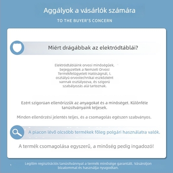 Mellkas fizioterápiás elektróda patch, öntapadó, tűs kialakítás