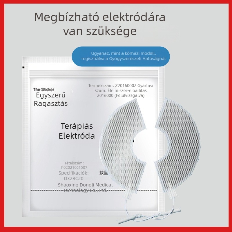 Mellkas fizioterápiás elektróda patch, öntapadó, tűs kialakítás