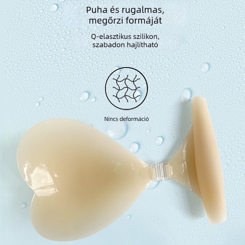 Szilikon mellepárnák, láthatatlan push-up és formázás, varrás nélküli, átlátszatlan, ideális váll nélküli ruhákhoz és menyasszonyi ruhákhoz, ultra vékony