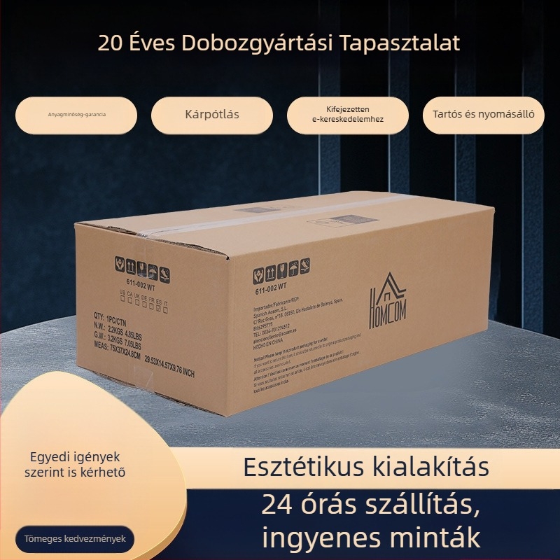 Univerzális csomagoló kartonból készült, vastagított, félmagas, 4 mm vastagságú, méretei 145×85×105 mm, kivágás matrica alapján