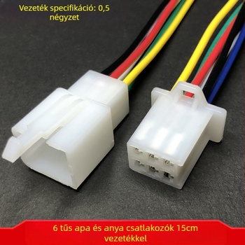 Elektromos motorkerékpár dugó, két lyukas kábelcsatlakozó, férfi és női csatlakozó, 4-vezetékes DJ7021A-2.8
