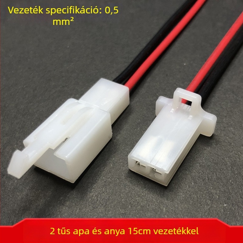 Elektromos motorkerékpár dugó, két lyukas kábelcsatlakozó, férfi és női csatlakozó, 4-vezetékes DJ7021A-2.8