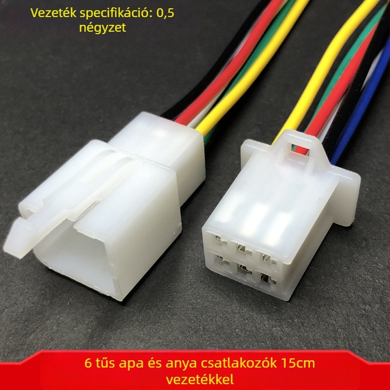 Elektromos motorkerékpár dugó, két lyukas kábelcsatlakozó, férfi és női csatlakozó, 4-vezetékes DJ7021A-2.8